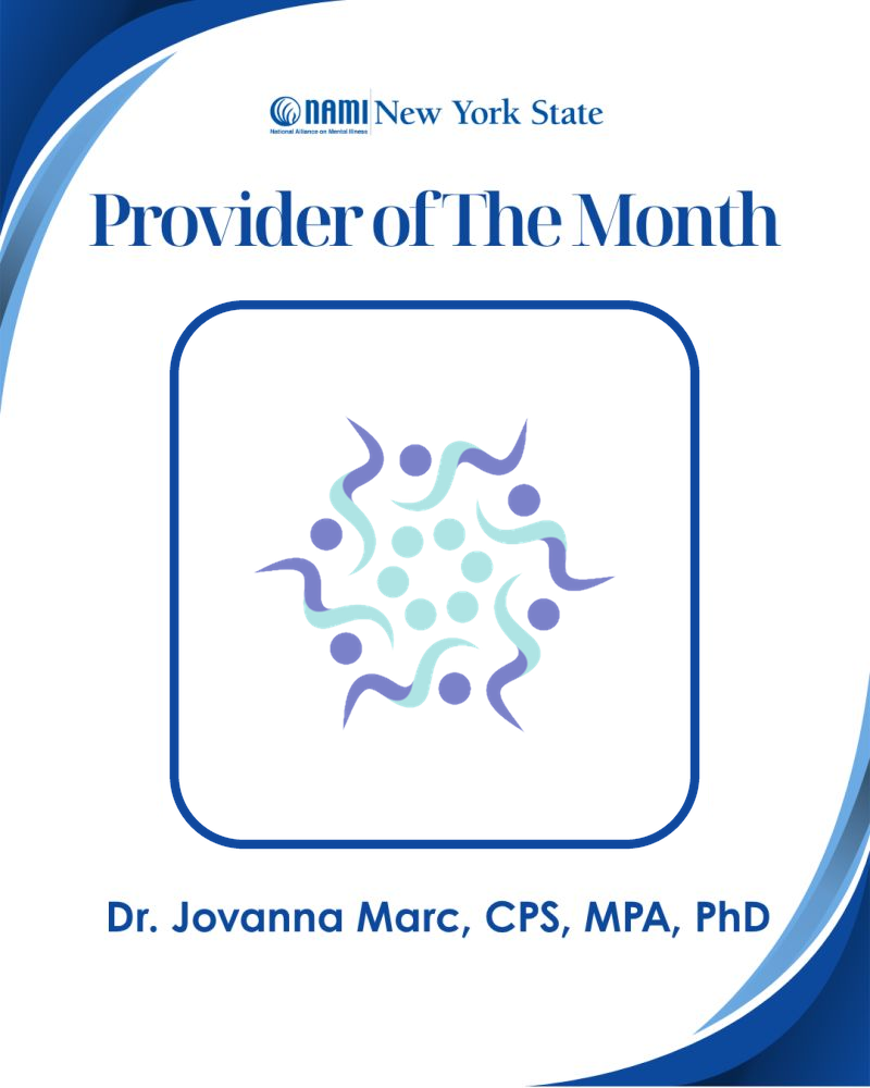 NAMI New York State Provider of The Month - Dr. Jovanna Marc - MARC Logo